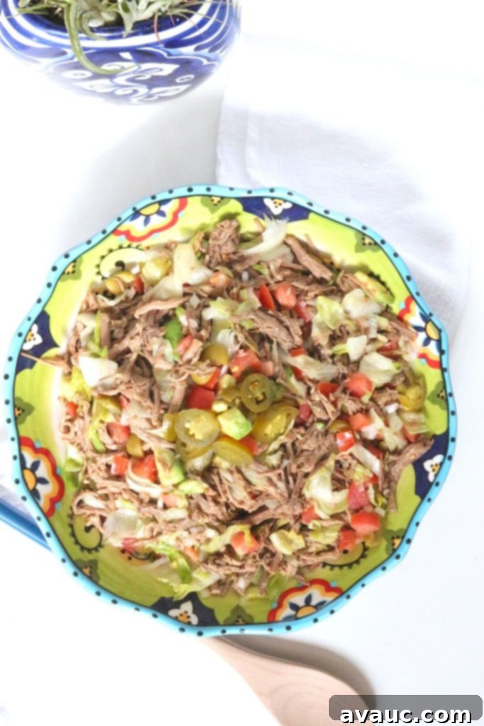 Salpicon (Mexican Shredded Beef Salad) #salpicon #mexicanshreddedbeefsalad