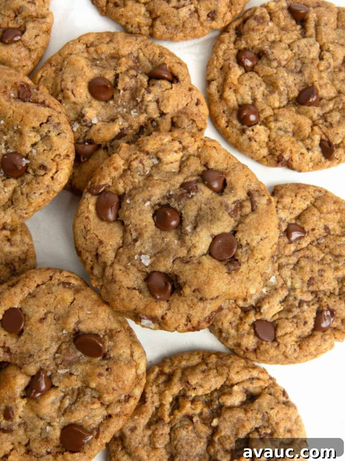 chocolate chip cookies made from homemade DIY cookie dough mix, perfectly baked