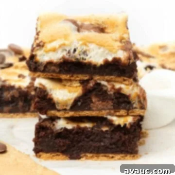 S'mores Brownies 14 Perfectly baked S'mores Brownies with a crisp graham cracker base, fudgy chocolate, and toasted marshmallows.