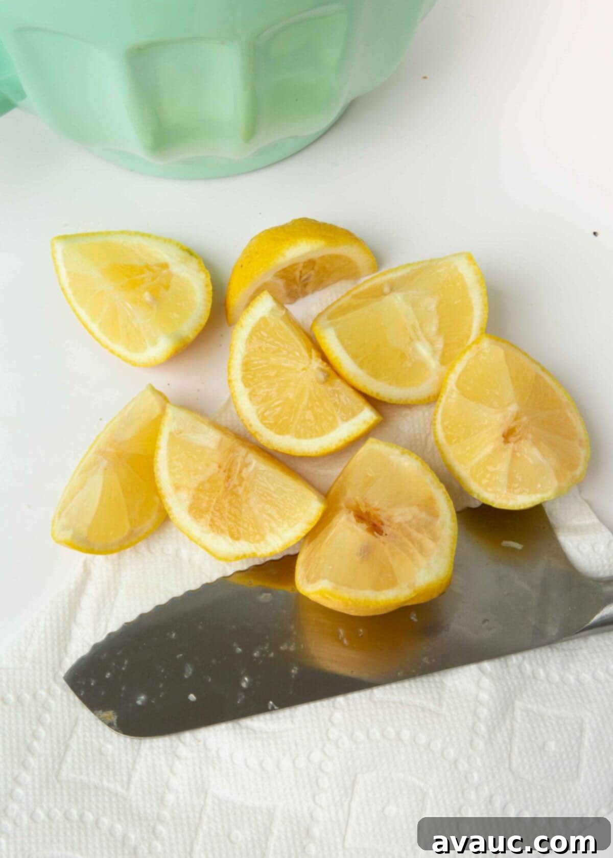Summer Fair Squeeze 5 lemon slices with knife