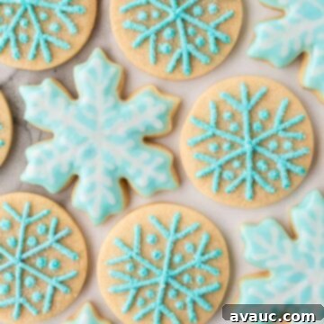 frosted sugar snowflake cookies