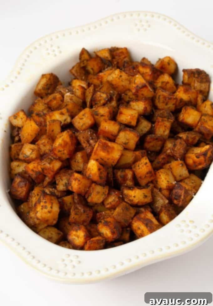 Crispy Breakfast Wraps 5 bowl of seasoned breakfast potatoes ready to be used for breakfast crunchwraps