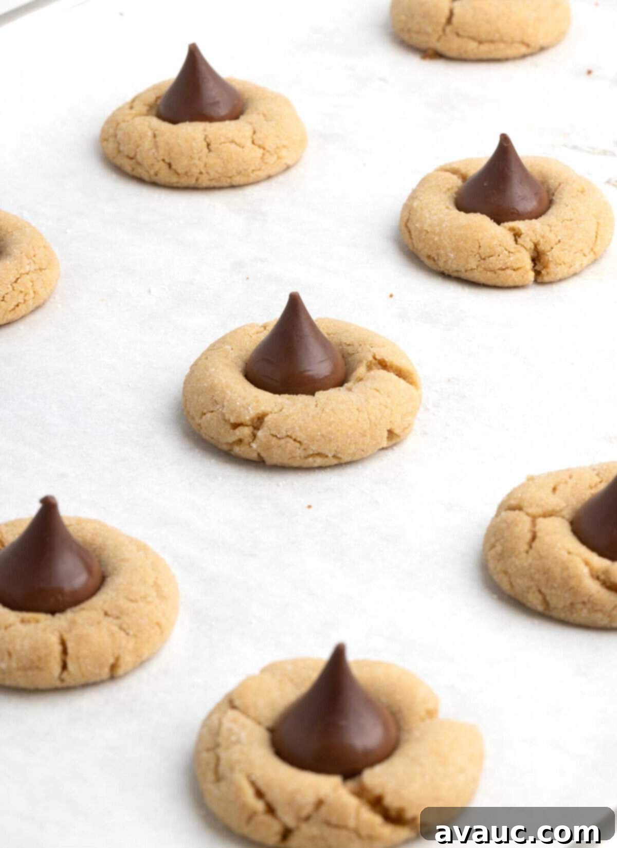 Peanut Butter Kiss Cookies 8 tray of peanut butter blossom cookies