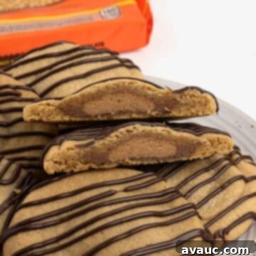 Reese's Peanut Butter Core Cookies 11 Stuffed Reese's cup cookies ready to eat
