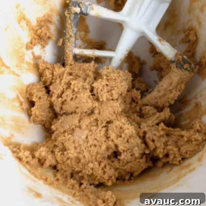 Reese's Peanut Butter Core Cookies 6 Peanut butter cookie dough in a mixing bowl