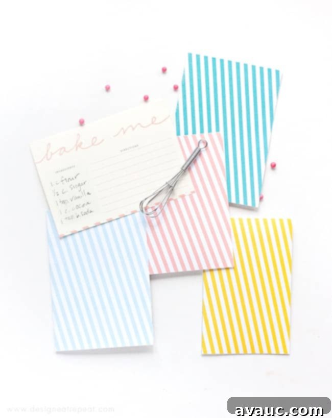Free Printable Recipe Cards with a retro flair