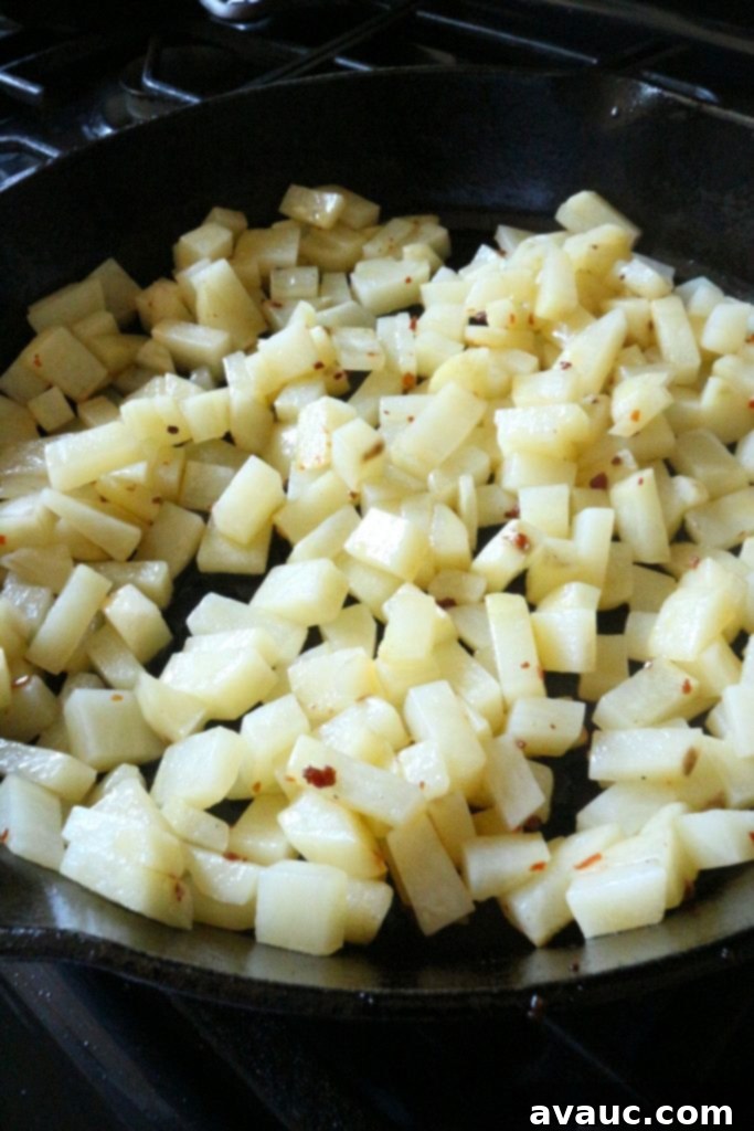 diced potatoes