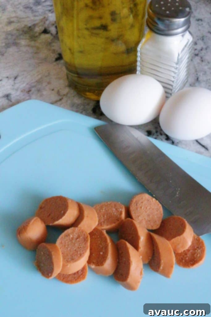 Ingredients for huevos con salchicha #huevosconsalchicha #scrambledeggs