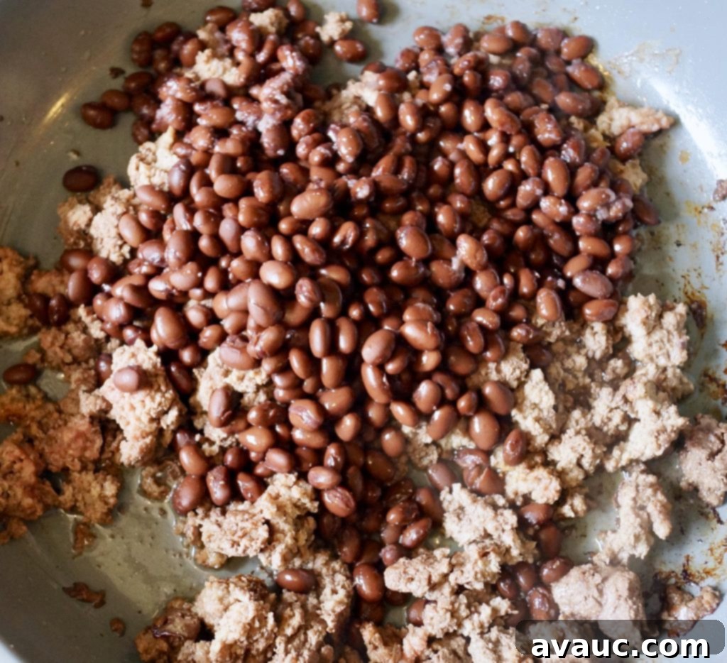 ground beef and black beans 