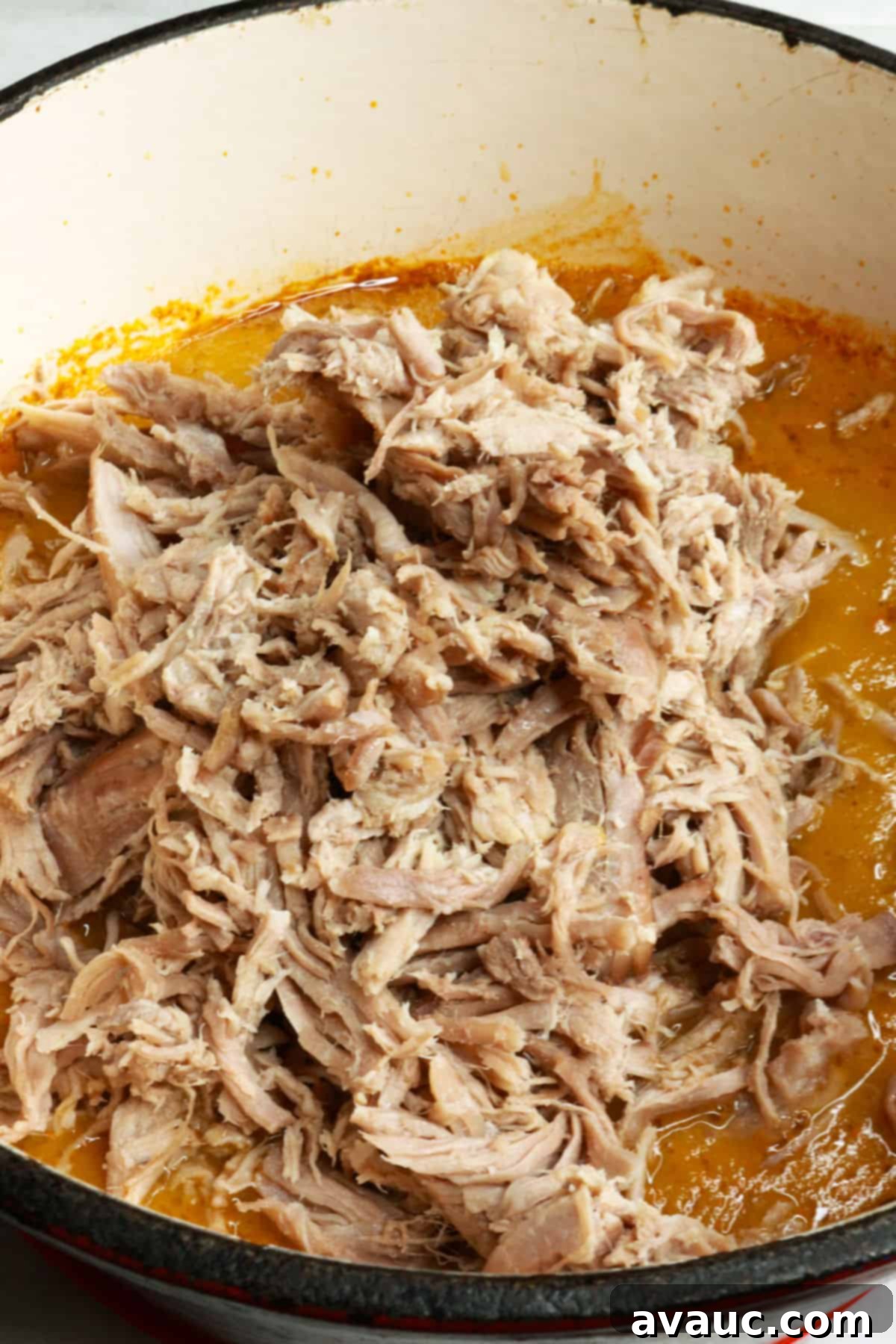 Zesty Salsa Verde Pulled Pork 7 Shredded pork on top of salsa verde