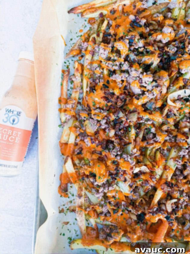 14 Delicious Whole30 Ground Beef Recipes 12 Animal Style Whole30 Fries from The Delicious Antidote