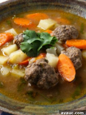14 Delicious Whole30 Ground Beef Recipes 3 Bowl of caldo de albondigas