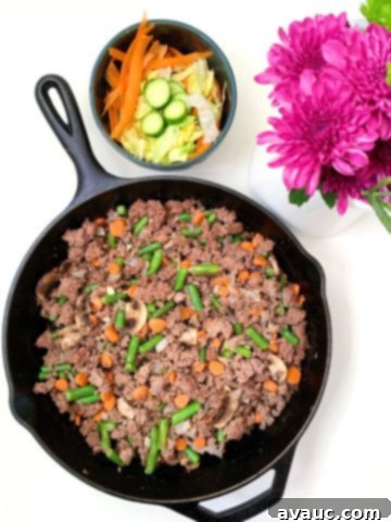 14 Delicious Whole30 Ground Beef Recipes 7 Mixed Vegetables and Ground Beef Skillet #groundbeef #whole30recipes