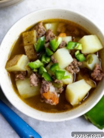 14 Delicious Whole30 Ground Beef Recipes 9 Bowl of Caldillo de Carne Molida