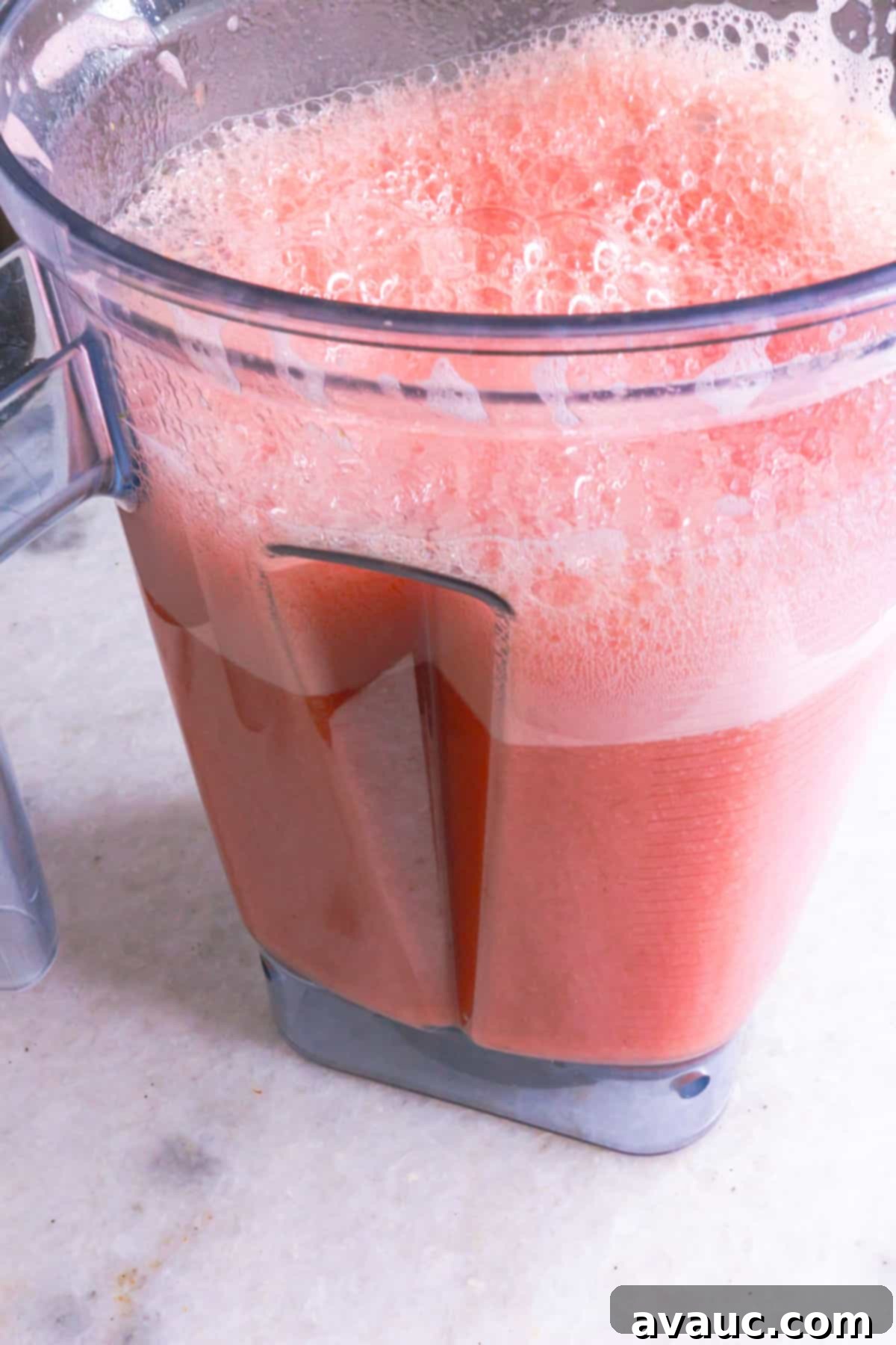 Blender full of watermelon agua fresca