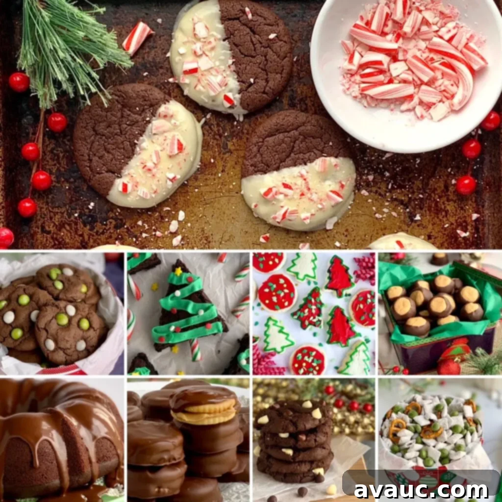 A vibrant collection of various gluten-free and dairy-free Christmas cookies, cakes, and delightful treats arranged beautifully for the holidays.