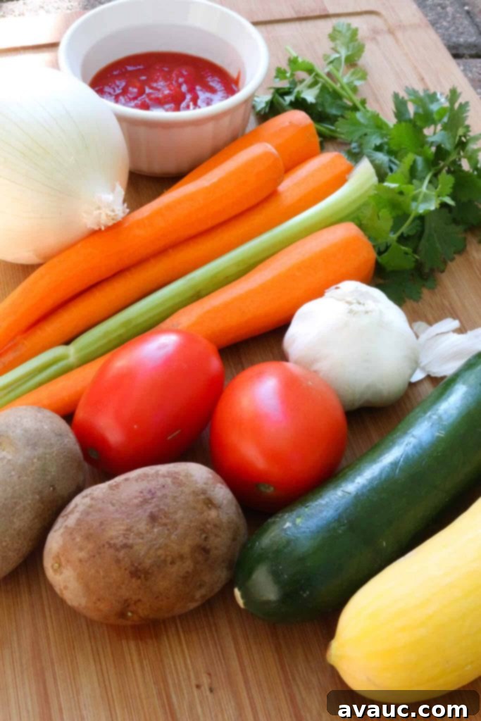 Ingredients for Sopa de Verduras (Mexican Vegetable Soup) #mexicansoup #sopadeverduras