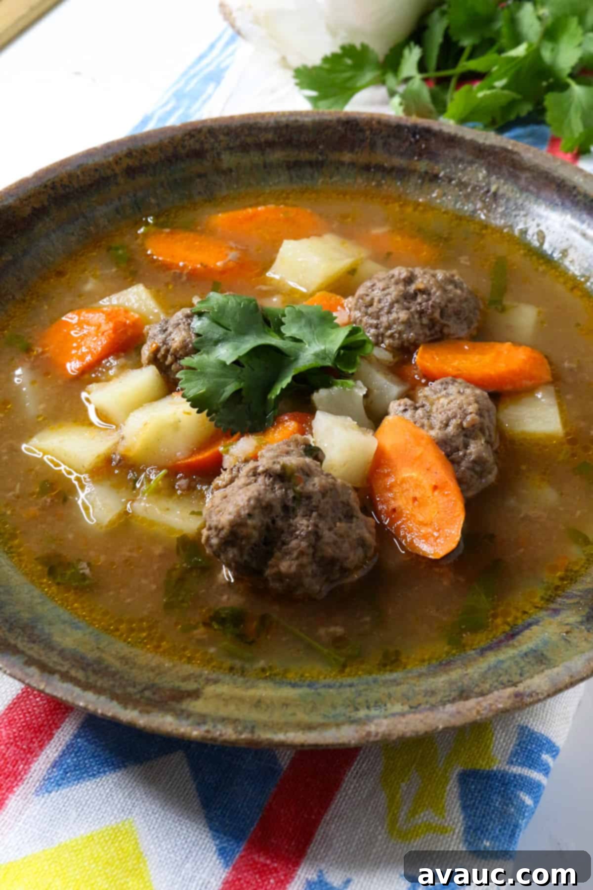Hearty Mexican Meatball Soup 2 Bowl of caldo de albondigas