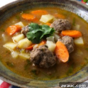 Hearty Mexican Meatball Soup 9 Bowl of caldo de albondigas