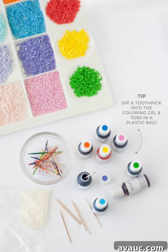 How to Dye Your Own Sprinkles - Perfect for creating custom colors that you can't find in the stores!