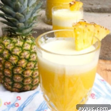 Fresh Pineapple Cooler 9 Delicious Pineapple Agua Fresca, a refreshing and tropical drink.