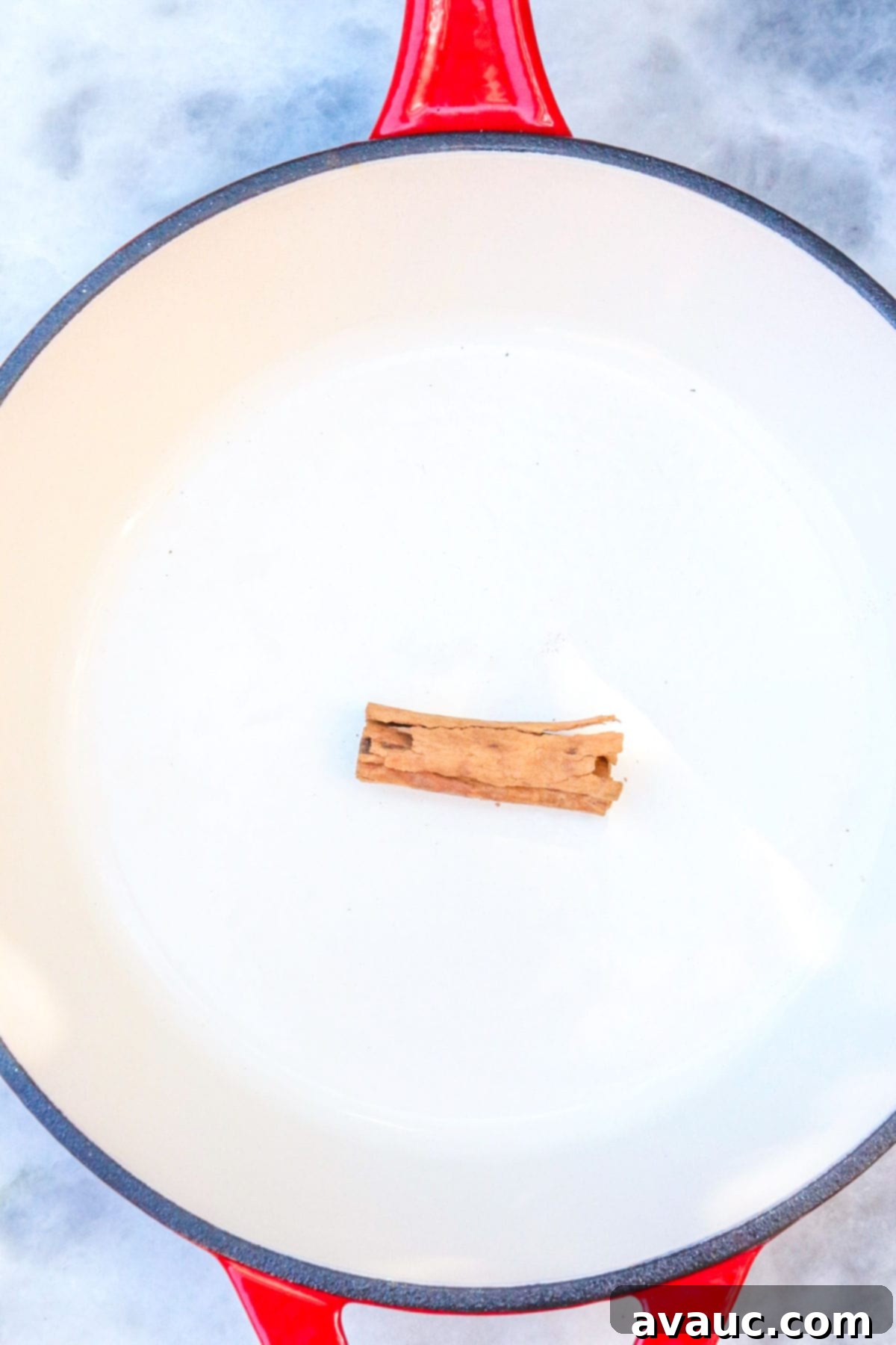 Velvet Mexican Cinnamon Cashew Cream 6 A pan with a cinnamon stick