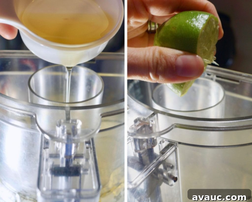 Making creamy homemade mayonnaise in a food processor