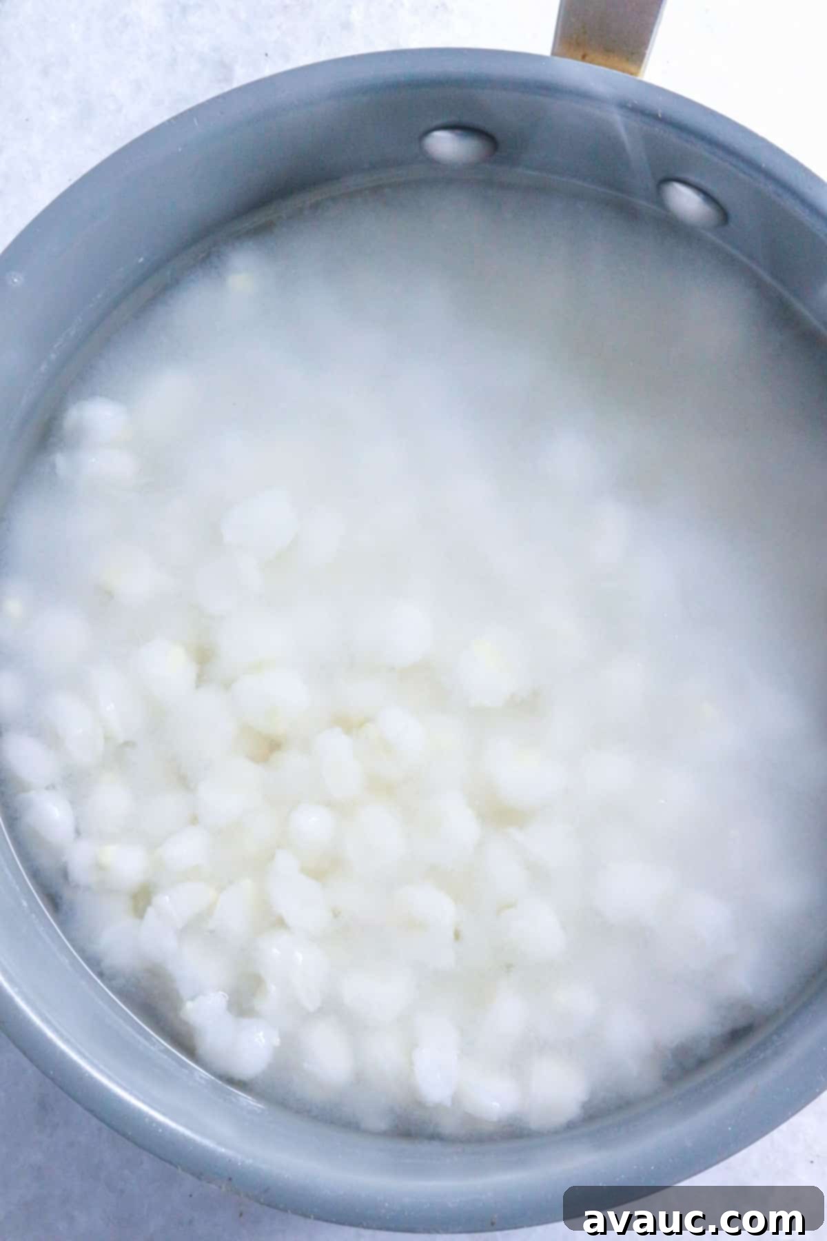 Hearty White Pozole 8 Hominy in a small pot