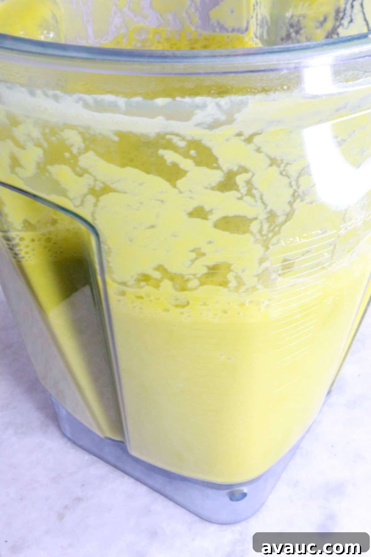 Creamy Dairy-Free Asparagus Soup 7 Blender with blended cream of asparagus soup