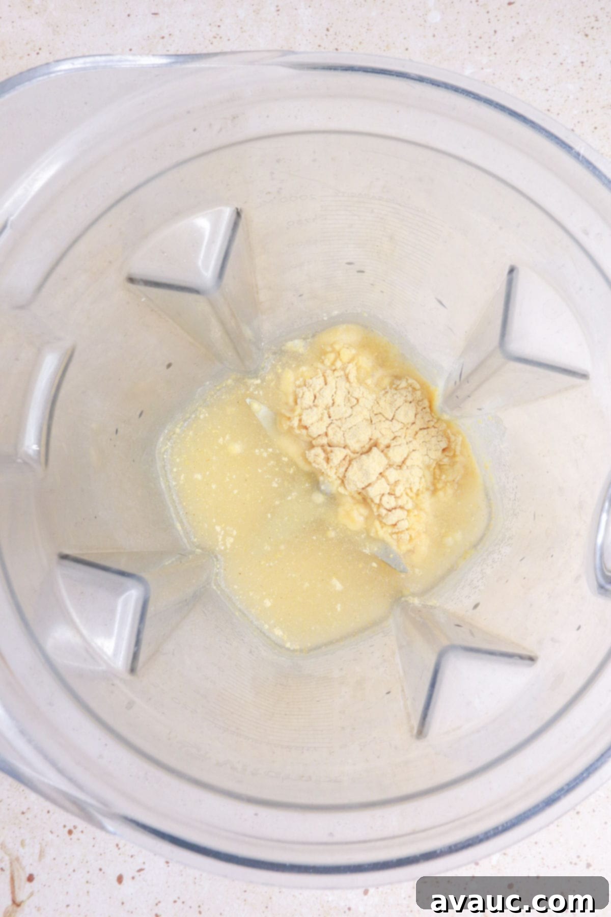 masa and water in a blender