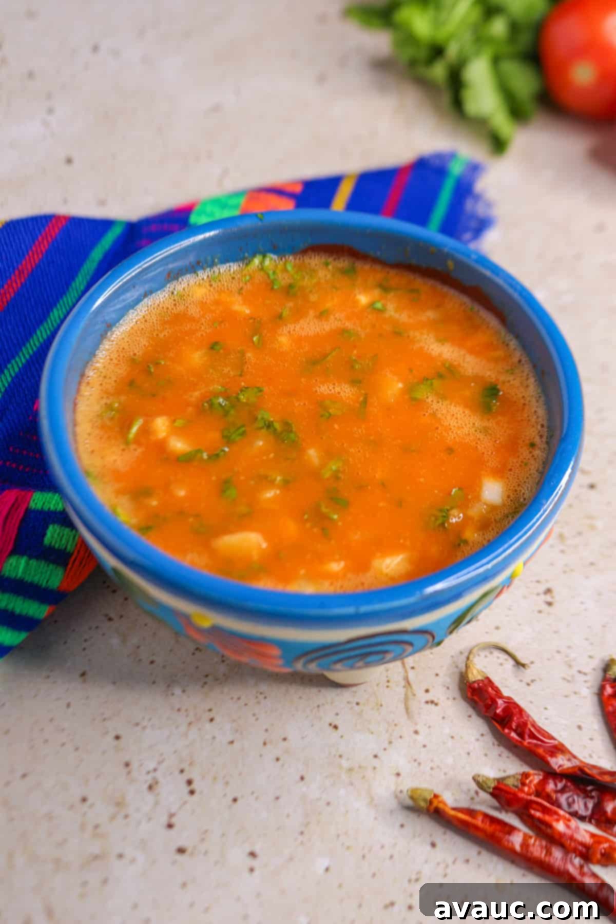 Chile de Arbol Salsa: A Fiery Tomato Delight 11 Chile de arbol salsa in salsa bowl